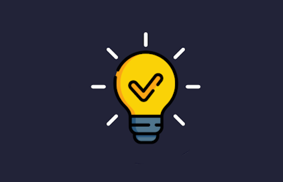 The icon for Inquizitor, a yellow cartoon light bulb with a dark grey check mark inside it.